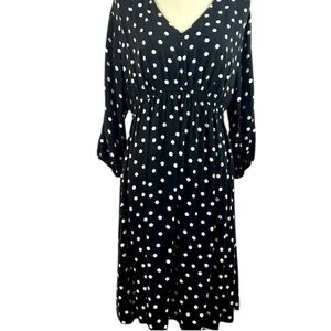 Isabel Maternity Black and white polka dot dress Size‎ XL